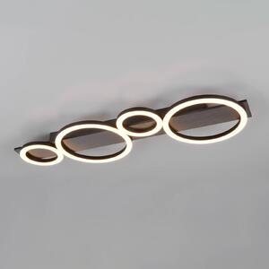 Reality Leuchten Plafoniera a LED Lumos, Alluminio / Grigio / Zincato, Soggiorno / Sala da pranzo, Metallo, Moderno, Plafoniera LED