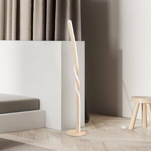 Reality Leuchten Lampada da terra a LED Ginko, Crema / Ambra, Soggiorno / Sala da pranzo, Metallo, Moderno, Lampada LED da terra
