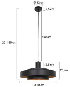 Steinhauer Lampada a sospensione Flinter, dimmerabile, Nero, Soggiorno / Sala da pranzo, Metallo, Moderno, Lampada a sospensione