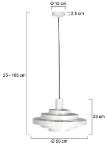 Steinhauer Lampada a sospensione Halo Cirque, dimmerabile, Bianco / Opale, Soggiorno / Sala da pranzo, Metallo, Moderno, Lampada a sospensione