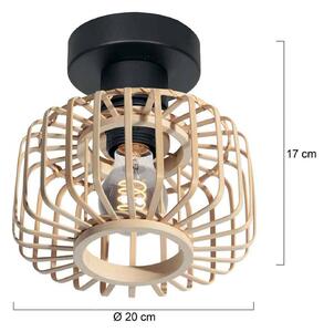 Steinhauer Plafoniera soffitto Bloeba, dimmerabile, Legno chiaro, Soggiorno / Sala da pranzo, Legno, Scandinavo, Plafoniera