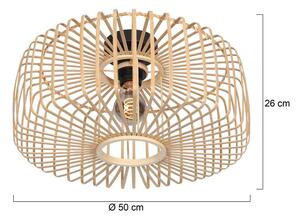 Steinhauer Plafoniera soffitto Bloeba, dimmerabile, Legno chiaro, Soggiorno / Sala da pranzo, Legno, Scandinavo, Plafoniera