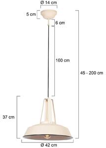 Steinhauer Lampada a sospensione Eden, dimmerabile, Crema / Ambra, Cucina, Metallo, Vintage, Lampada a sospensione