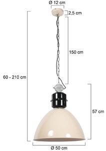 Steinhauer Lampada a sospensione Frisk, dimmerabile, Crema / Ambra, Soggiorno / Sala da pranzo, Metallo, Industriale, Lampada a sospensione