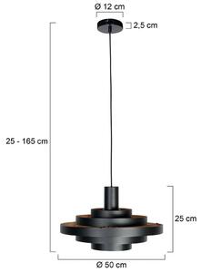 Steinhauer Lampada a sospensione Halo Cirque, dimmerabile, Nero, Soggiorno / Sala da pranzo, Metallo, Moderno, Lampada a sospensione