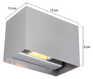 Steinhauer Applique da parete a LED Muro, dimmerabile, Alluminio / Grigio / Zincato, Soggiorno / Sala da pranzo, Metallo, Moderno, Applique a LED