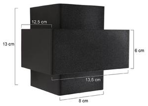 Steinhauer Applique da parete a LED Muro, dimmerabile, Nero, Soggiorno / Sala da pranzo, Metallo, Moderno, Applique a LED