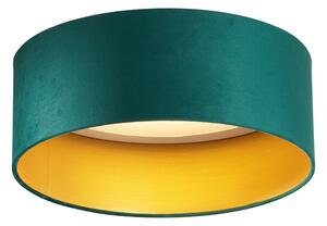 Plafoniera moderna verde velluto 40cm incl. LED dimmerabile a 3 livelli - Sue