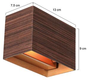 Steinhauer Applique da parete a LED Muro, dimmerabile, Legno scuro, Soggiorno / Sala da pranzo, Metallo, Moderno, Applique a LED