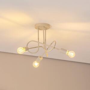 Plafoniera soffitto Oxford HELAM, dimmerabile, Crema / Ambra, Soggiorno / Sala da pranzo, Metallo, Plafoniera