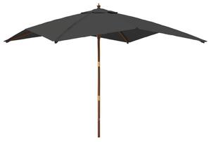 Ombrellone Giardino con Palo in Legno Antracite 300x300x273 cm