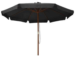 Ombrellone da Esterni con Palo in Legno 300 cm Antracite
