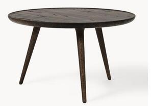 Tavolino rotondo da salotto in legno di quercia Accent, fatto a mano