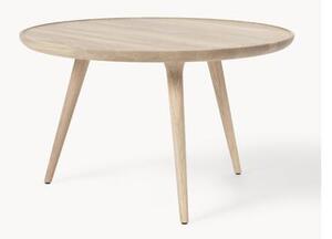 Tavolino rotondo da salotto in legno di quercia Accent, fatto a mano