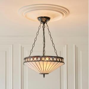 Endon 111870 - Lampadario a catena Tiffany FARGO 3xE27/10W/230V diam. 41,5 cm