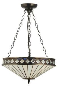 Endon 111870 - Lampadario a catena Tiffany FARGO 3xE27/10W/230V diam. 41,5 cm