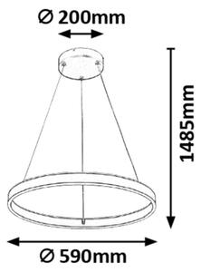 Rabalux 6299 - Lampadario LED a sospensione con filo LED/36W/230V + Tc