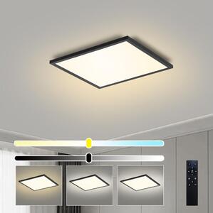Brilagi - Plafoniera LED dimmerabile SLIMFRAME LED/25W/230V 30x30 cm nero + telecomando