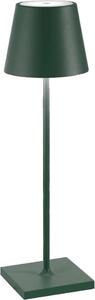 Lampada a led da tavolo Poldina Pro Verde Scuro ricaricabile e dimmerabile con batteria fino a 12 ore