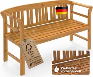 Casaria Panchina da Giardino Rose 3 Posti Certificato FSC in Legno 150cm Panca da Esterno Balcone