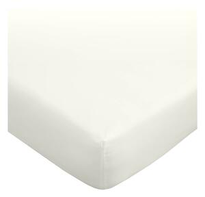 Lenzuolo crema in cotone egiziano elasticizzato 135x190 cm - Bianca