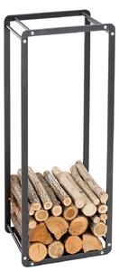 Portalegna da Assemblare 44,5x29,4x115 cm Crea Eki in Acciaio Nero
