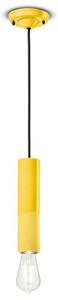 Sospensione cilindro stretto pi giallo limone c2500(gil)