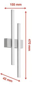 Telefunken - Applique LED da esterno 2xLED/4W/230V IP44, argento