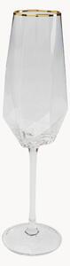 Set di 4 flute da champagne fatti a mano Diamond