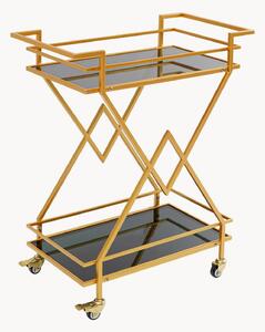 Carrello bar con ripiani in vetro Pyramids