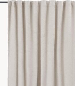 Set di 2 tende in bouclé opache con multibanda Gina, larg. 140 cm