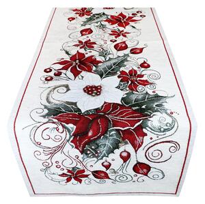 Runner Gobelin Rosa di Natale Chenille IT040