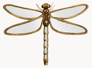 Decorazione da parete a specchio Dragonfly, larg. 46 cm