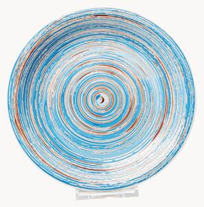 Set di 6 piatti piani fatti a mano Swirl