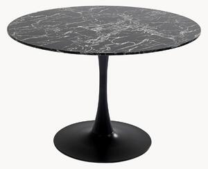 Tavolo rotondo con piano effetto marmo Veneto, Ø 110 cm