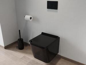 WC sospeso Nero opaco in Ceramica senza flangia CLEMONA