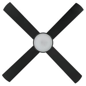 Ventilatore Trinidad Acciaio Nero-Ottone Diffusore Acrilico Bianco Led 20W