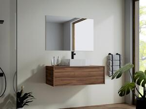 Mobile sotto lavabo sospeso 94 cm Naturale scuro - TEANA II