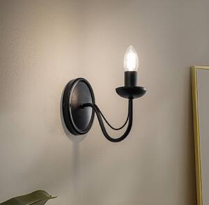 HELAM Applique Malbo in nero, 1 luce