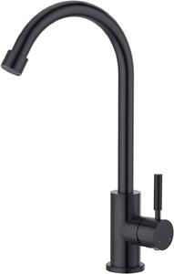 Miscelatore da cucina nero, girevole a 360°, monocomando, per cucina