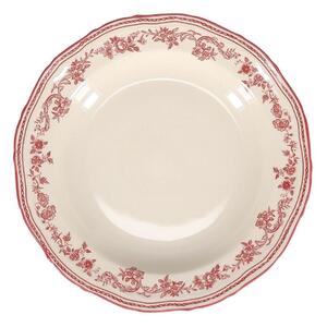 Piatto fondo burgundy/avorio in porcellana ø 23 cm Cyril – S|P Collection