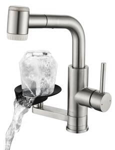 Miscelatore da cucina estraibile con erogatore per bicchieri, filtro dell'acqua e miscelatore monocomando, ideale per la cucina