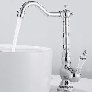 Rubinetto da cucina, design vintage e antico, in ottone, adatto per cucina e bagno