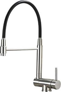 Rubinetto da cucina estraibile, girevole a 360°, in acciaio inossidabile 304, miscelatore monocomando, per la cucina