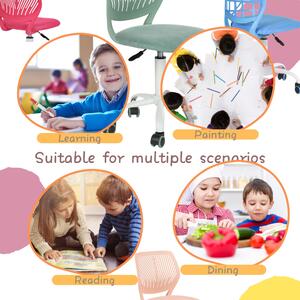 Sedia da gioco per bambini, design moderno ed ergonomico, regolabile in altezza, colore blu, ideale per la cameretta