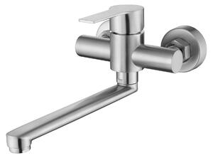 Miscelatore da cucina da montare a parete, altezza 11 cm, con rotazione a 180°, ideale per la cucina