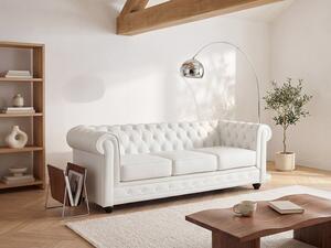 Divano 2 posti in pelle di bufalo bianco - CHESTERFIELD
