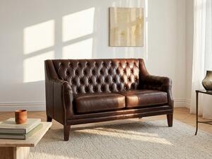 Divano 2 posti in pelle Marrone - COLBERT