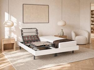 Rete relax doghe e 2x25 sospensioni deco in legno bianco di YSMÉE - 2 x 80 x 200 cm - Motori OKIN