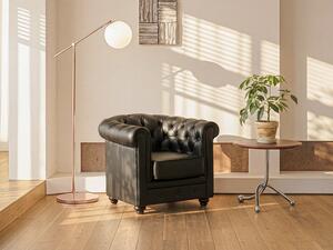Poltrona CHESTERFIELD in similpelle Nera